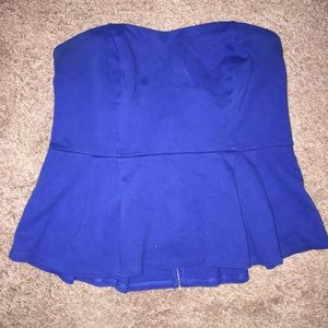 Forever 21 Plus Size Strapless Peplum Top